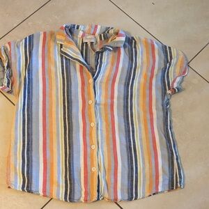 Hanna Andersson Multicolor Striped Button Down Shirt